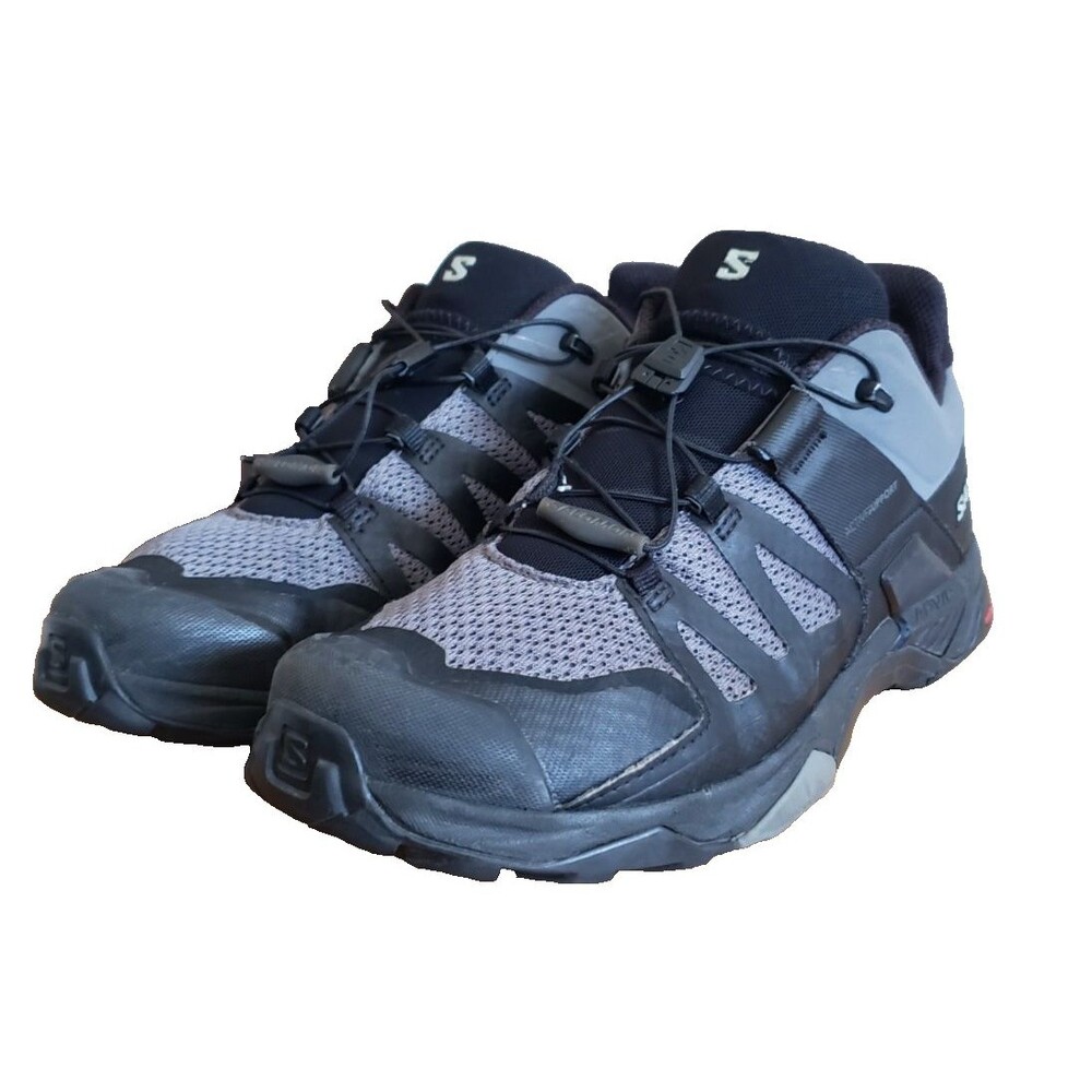 Salomon X Ultra 4 GTX Shoes Mens Sz 8.5 Black Gray Hiking Trail 413856